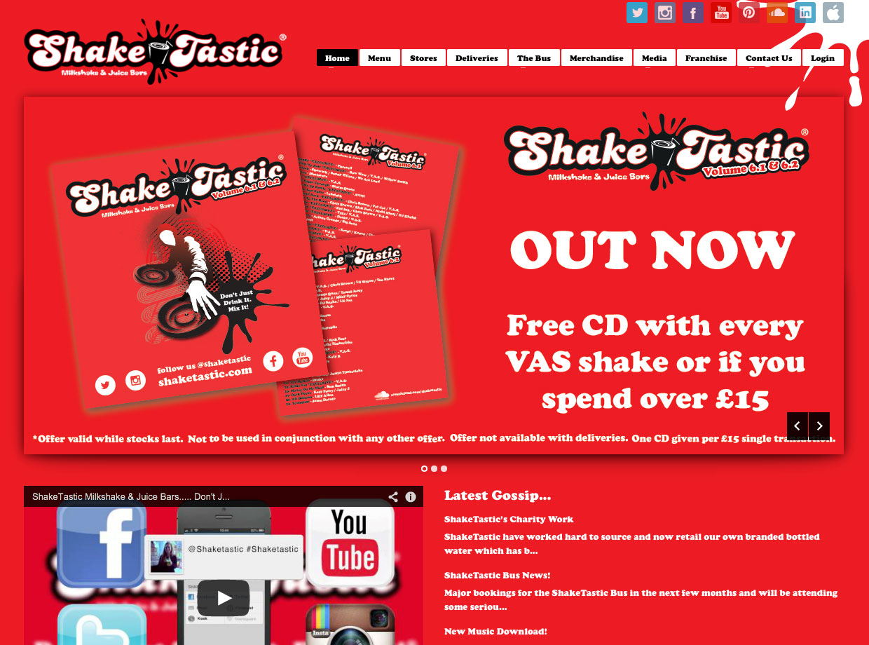 ShakeTastic® Site Redesign